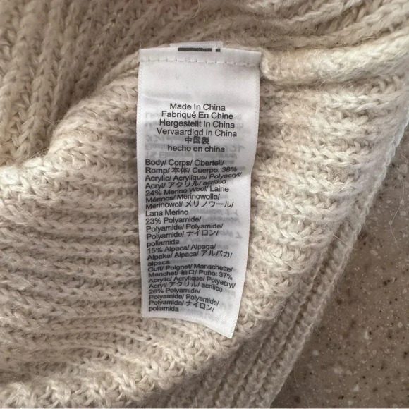 J. Crew Turtleneck Sweater Dress Cream/beige Wool Blend Sz Sm - Picture 6 of 6